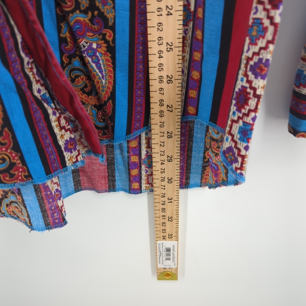 VTG Wrangler Aztec Southwest Geometric Long Sleeve Western USA 15-33 Tail READ - Picture 8 of 14